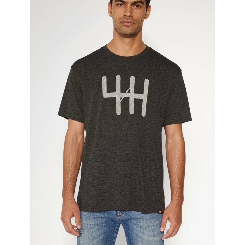 Heel & Toe Mens T-Shirt Dark Grey Heathered Crewneck XL